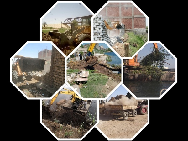الري تواصل تنفذ الجولة ١٧ لإزالة التعديات علي مجري نهر النيل فى كافة المحافظات