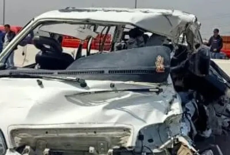 إصابة 6 أشخاص إثر حادث تصادم ميكروباصين أمام عزبة الزند في اتجاه قرية تل حوين