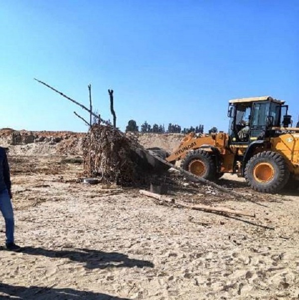 ازالة ٨ حالات تعد على الأراضى الزراعية بمساحة ٨٥ فدانا بمركز الحسينية