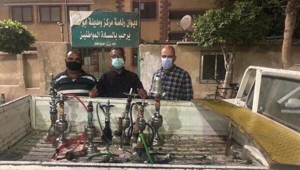 فض سرادق “عزاء” ومصادره “الشيش” وتغريم “المواطنين غير الملتزمين بإرتداء الكمامة الواقية” بنطاق محافظة الشرقية
