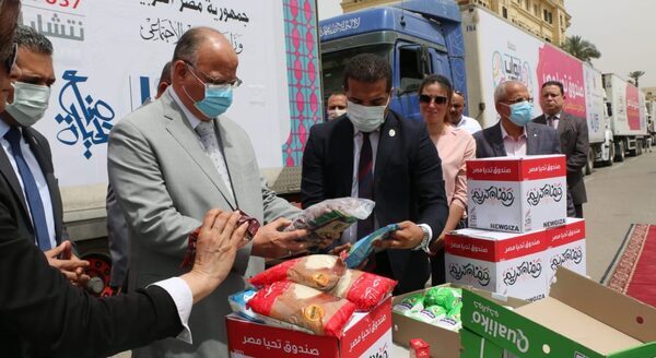توزيع 144 طن مواد غذائية على 12الف اسرة من صندوق تحيا مصر