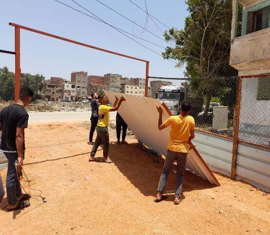تنفيذ إزالة لحالتين بناء مخالف على الأرض الزراعية بمساحة ٢٦٠ متر وتطبيق القانون بكل حزم على المخالفين بمركز بلبيس