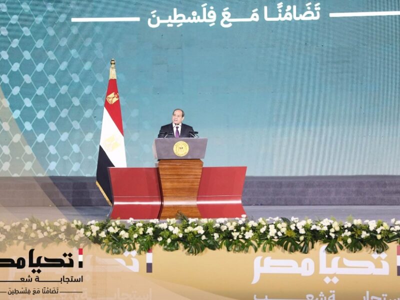 حملة الرئيس عبدالفتاح السيسي: تحيا مصر وتعيش فلسطين عزيزة بصمود أبنائها