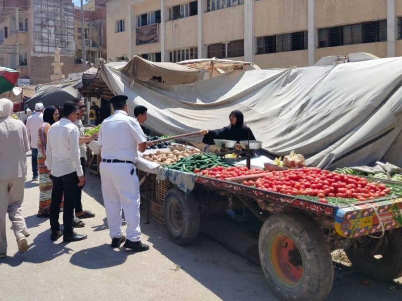 رئيس مركزومدينة بلبيس ​حملات نظافة وتهيئة الشوارع بمحيط لجان الثانوية العامة