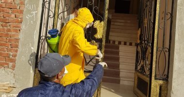 تطهير وتعقيم قريتين وشارع بعد إصابة 3 حالات بفيروس «كورونا» في مركز بلبيس