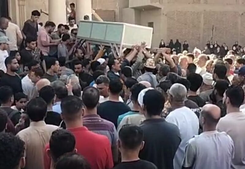 شنبرة الميمونة مركز الزقازيق تشييع جثمان طالب قُتل على يد صديقه داخل محل ألعاب إلكترونية