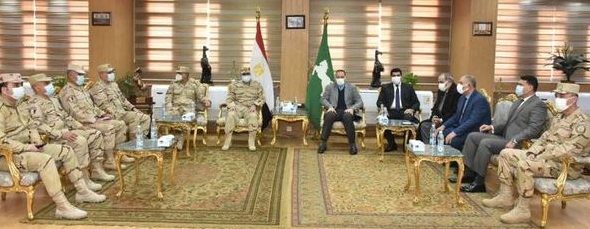 الدكتور ممدوح غراب يستقبل قائد قوات الدفاع الشعبي والعسكري بمكتبه بالديوان العام