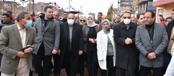 محافظ الشرقية يفتتح أعمال تطوير ممشى أهل منيا القمح..بتكلفه مليون جنيه.