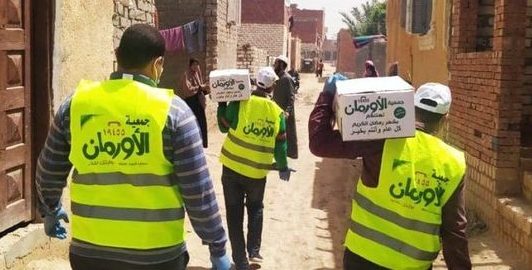 مواصلة الأورمان والتضامن توزيع كراتين المواد الغذائية واللحوم على المستحقين