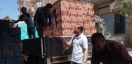 تموين ههيا: ضبط ٢ طن مواد غذائية مجهولة المصدر محملة على سيارة  خلال حملات تموينية