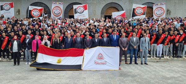 رئيس جامعة الزقازيق يشهد احتفالية أسرة طلاب من أجل مصر بمناسبة بدء انتخابات اتحادات الطلاب