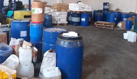ضبط 27 طن مستلزمات منظفات ومستحضرات مجهولة المصدر بنطاق مركز ومدينة بلبيس