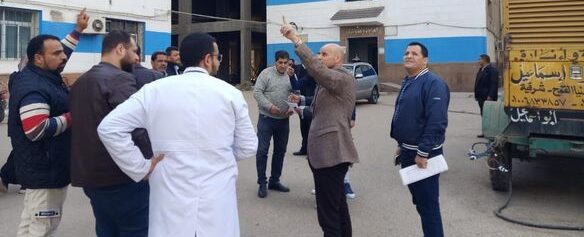 وكيل صحةالشرقية يتابع مراحل رفع كفاءة الكهرباء بمستشفى منيا القمح المركزي
