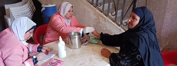 570حالة حصاد قافلة جامعة الزقازيق اليوم بقرية بني هلال مركز منيا القمح