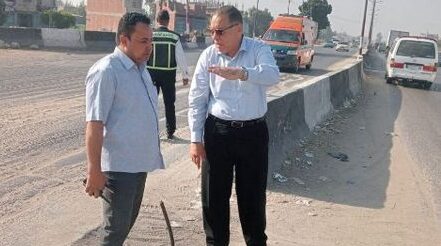 محافظ الشرقية يتفقد أعمال الاحلال والتجديد والتغطية الجارية بمصرف بلبيس العمومي