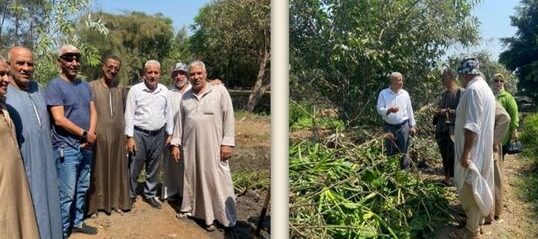 زراعة الشرقية تتابع أعمال تطهير المساقي الخصوصية بناحية الطيبة بالزقازيق
