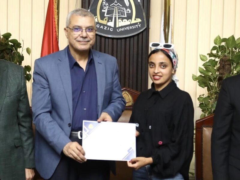 رئيس جامعة الزقازيق يكَرم الطلاب الفائزين في مسابقة الشهيد الرفاعي 51 لرياضة الجودو