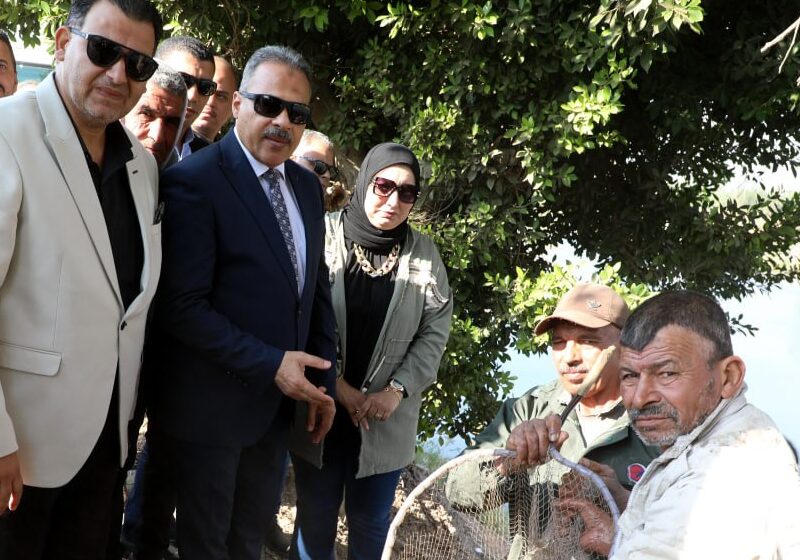 محافظ الشرقية يشهد عملية إنزال مليون زريعة أسماك بلطي نيلي ببحر مويس بالزقازيق