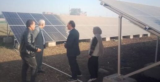 مرور ميداني لزراعة الشرقية لتفقد محطة الطاقة الشمسية بقرية ميت ربيعة بمركز بلبيس
