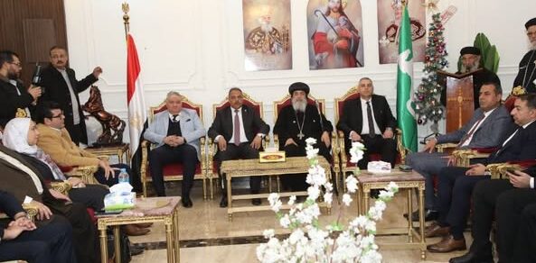 محافظ الشرقية يزور مطرانية فاقوس لتهنئة الأخوة المسيحيين بعيد الميلاد المجيد