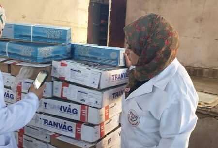 بيطرى الشرقية يضبط ( ١٠ طن و ٦٠٠ كجم) أسماك مجمدة مجهولة المصدر بمركزى فاقوس و الحسينية