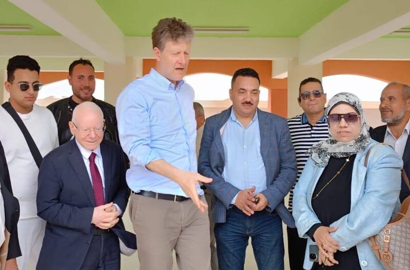 وفد بنك التعمير الألماني يتفقد المدارس الجديدة بمركز بلبيس ضمن مشروع تحسين البنية التعليمية