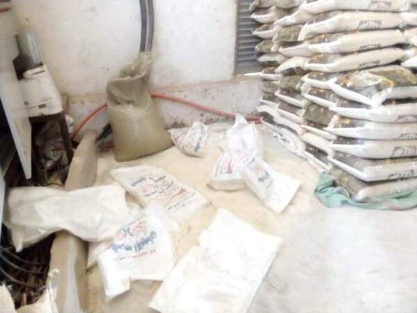 ضبط 7 أطنان و500 كيلو أرز ابيض مجهول المصدر داخل مضرب في ههيا