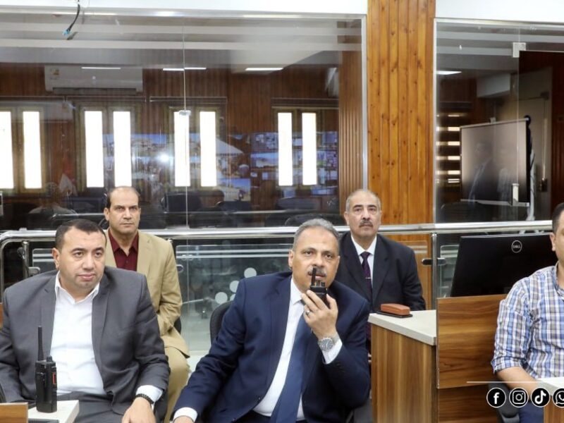 محافظ الشرقية يتابع مع رؤساء المراكز والمدن والأحياء أعمال النظافة والتجميل ورفع الإشغالات بالشوارع والميادين العامة