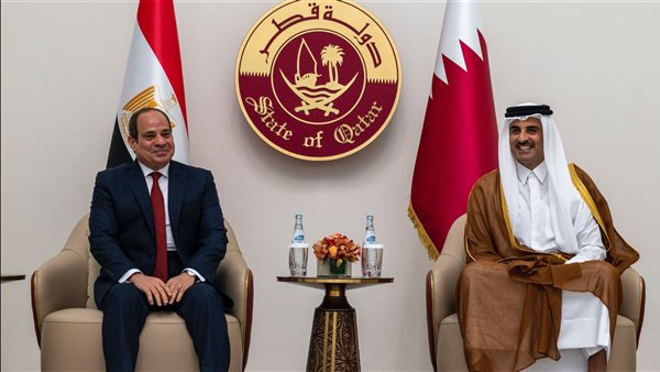 الديوان الأميري القطري ينشر أول صور للقاء الرئيس السيسي والأمير تميم في الدوحة