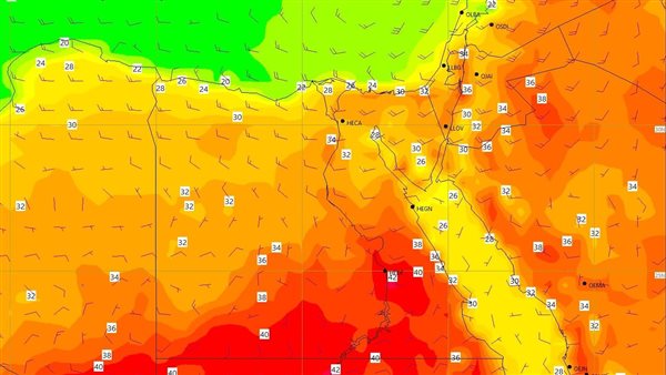 حالة الطقس الأيام الـ5 المقبلة.. حار رطب بالقاهرة الكبرى ونشاط للرياح