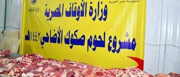 «الأوقاف» توزع 16 طن لحوم أضاحي..