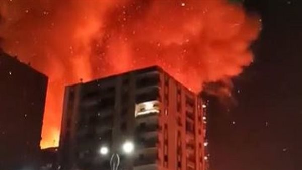 حريق ضخم يلتهم مبنى أستوديو الأهرام بالعمرانية