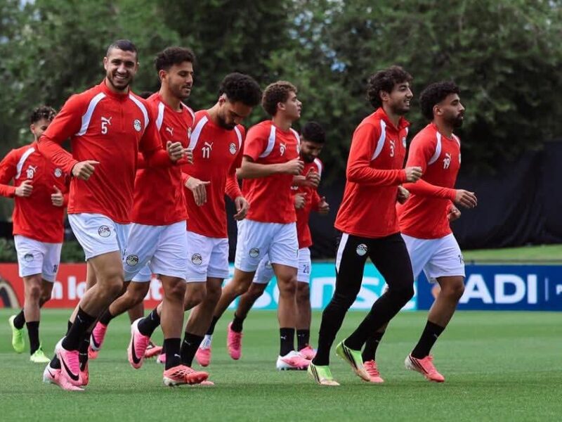تدريبات تأهيلية لصلاح ومنعم وفتوح في مران منتخب مصر استعدادا لأستراليا