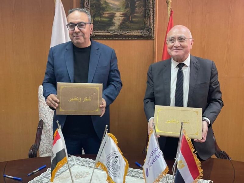 برتوكول تعاون مشترك بين مستشفيات جامعة الزقازيق وكلية الهندسة بجامعة الابتكار لتبادل الخبرات العلمية