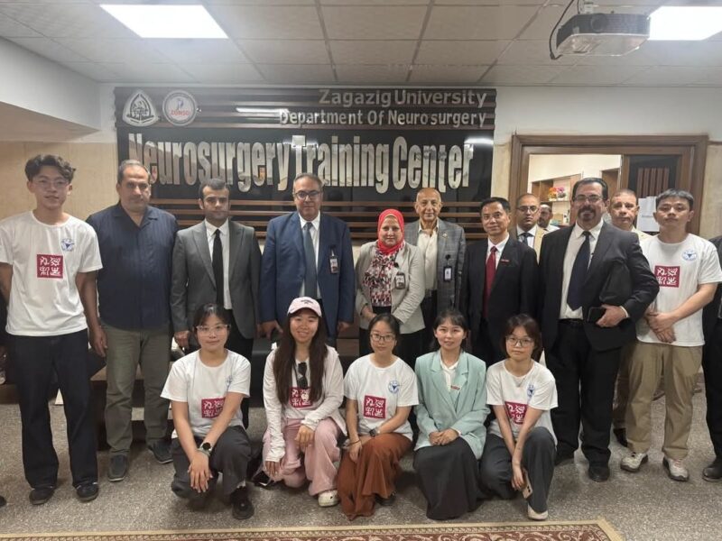 طب جامعة الزقازيق تستقبل وفد جامعة تشجيانغ الصينية ضمن برنامج BRICS للتعاون المصري الصيني