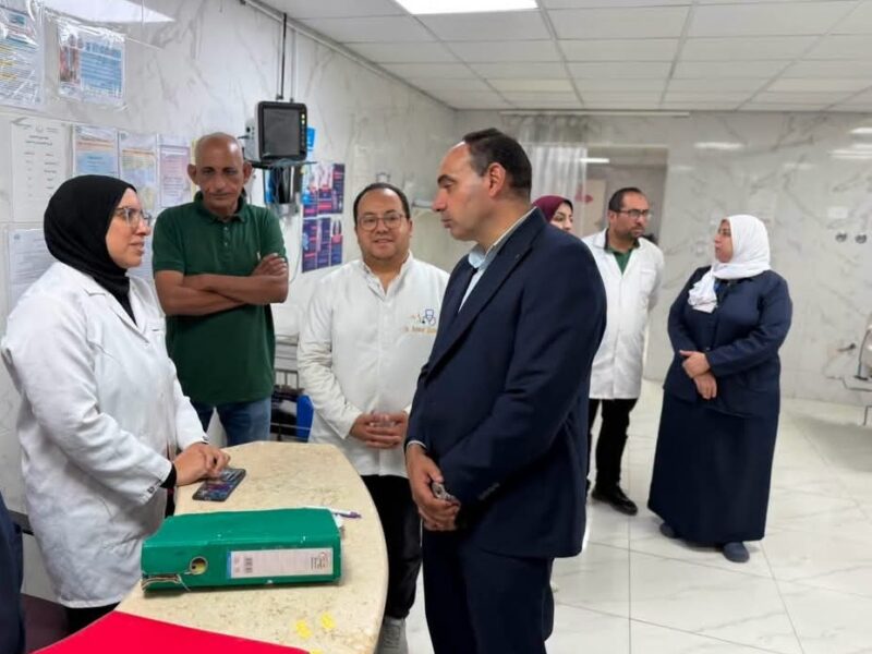 رئيس مركز ومدينة بلبيس يتفقد مستشفى بلبيس المركزي لمتابعة مستوى الخدمات الطبية المقدمة للمواطنين