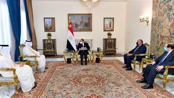 السيسي يعرب عن ترحيبه بتطور العلاقات بين مصر وقطر بما يحقق أهداف الدولتين