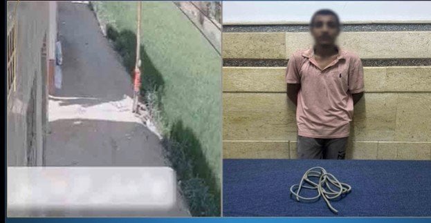 ضبط عامل خردة سرق كابل كهرباء من عمود بالزقازيق