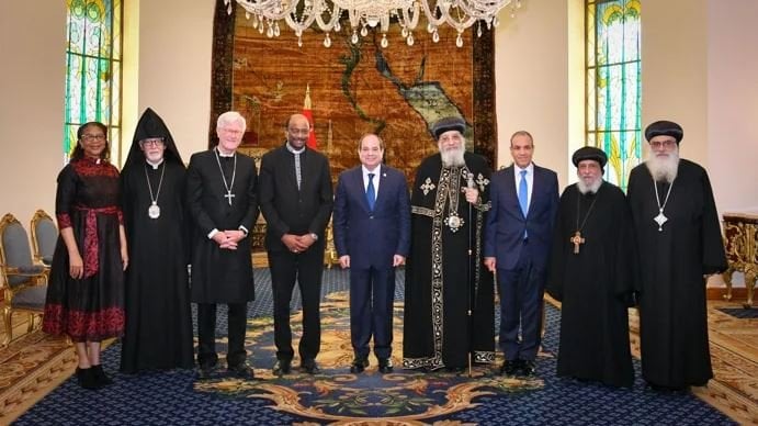 البابا تواضروس: وفد الكنائس العالمي أشاد بجهود الرئيس السيسي في وقف الحرب على غزة