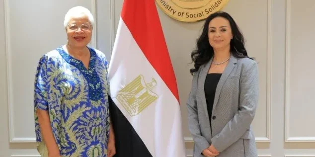 وزيرة التضامن الاجتماعي تستقبل رئيسة مؤسستي التنمية المجتمعية وصندوق “جراسا ماشيل”