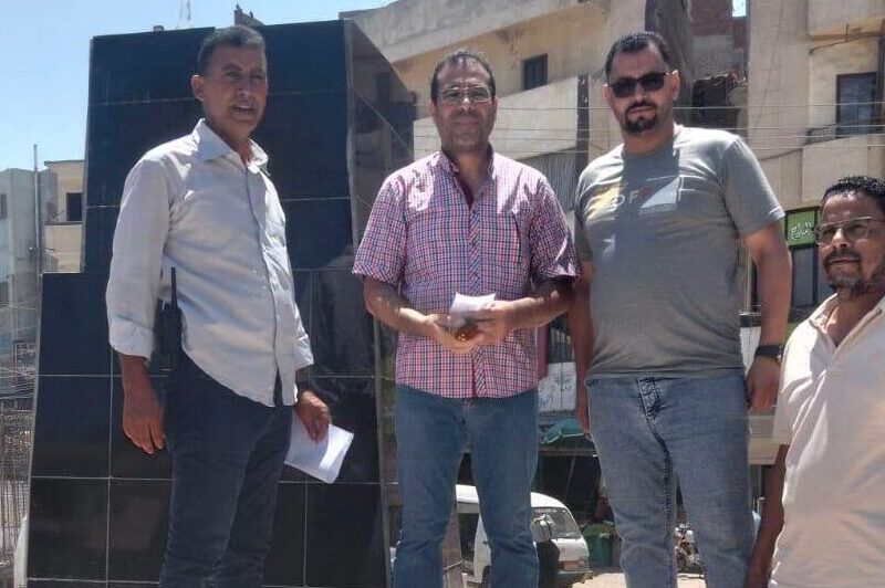 استمرار أعمال تطوير ورفع كفاءة ميدان عبد الحليم محمود بمدينة بلبيس