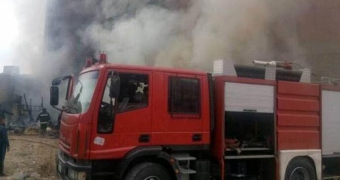إصابة طفلين إثر حريق وحدة سكنية أمام محطة قطارات أبو كبير